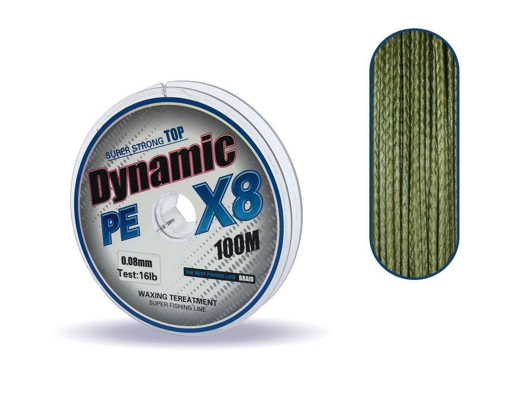Captain Dynamic Soft PE 8 Örgü İp Misina 100mt Yeşil - Standart - 0.80 MM