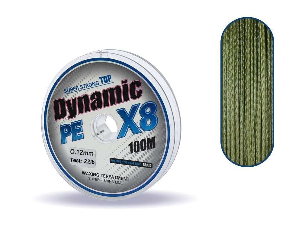 Captain Dynamic Soft PE 8 Örgü İp Misina 100mt Yeşil - Standart - 0.35 MM