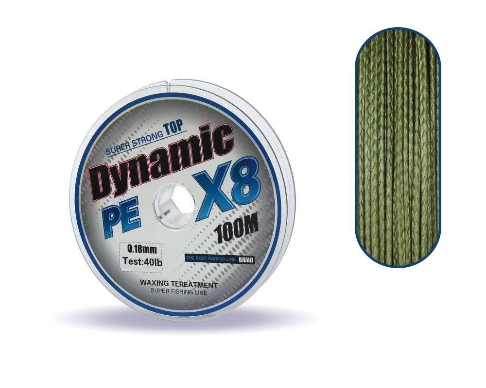 Captain Dynamic Soft PE 8 Örgü İp Misina 100mt Yeşil - Standart - 0.50 MM