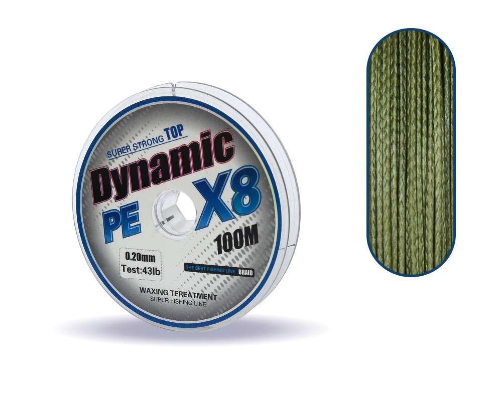 Captain Dynamic Soft PE 8 Örgü İp Misina 100mt Yeşil - Standart - 0.20 MM