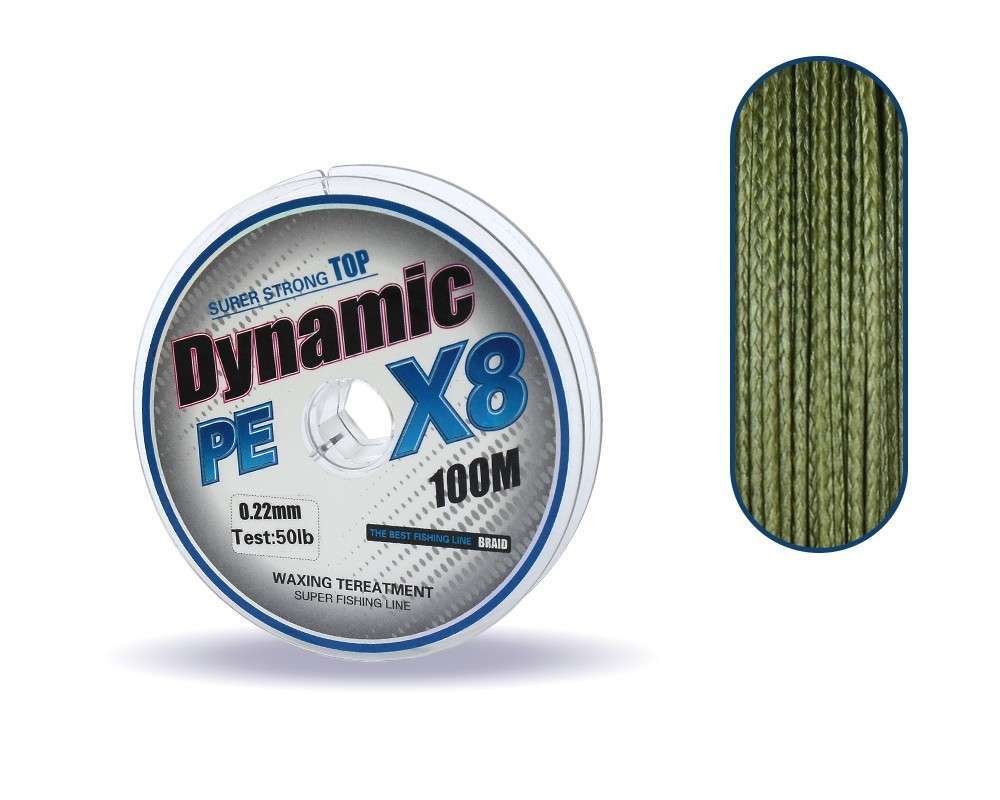 Captain Dynamic Soft PE 8 Örgü İp Misina 100mt Yeşil - Standart - 0.18 MM