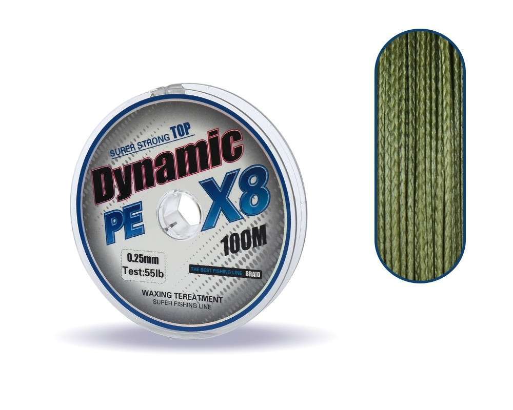 Captain Dynamic Soft PE 8 Örgü İp Misina 100mt Yeşil - Standart - 0.22 MM