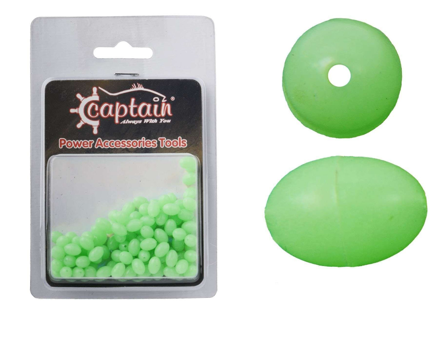 Captain Glow Boncuk Oval Çapari ve Takım Boncuğu 100lü Paket - Standart - 10 MM