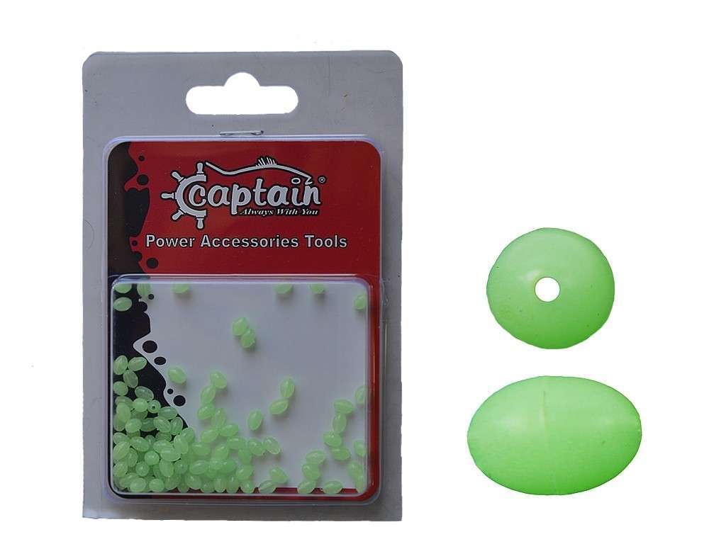Captain Glow Boncuk Oval Çapari ve Takım Boncuğu 100lü Paket - Standart - 8 MM
