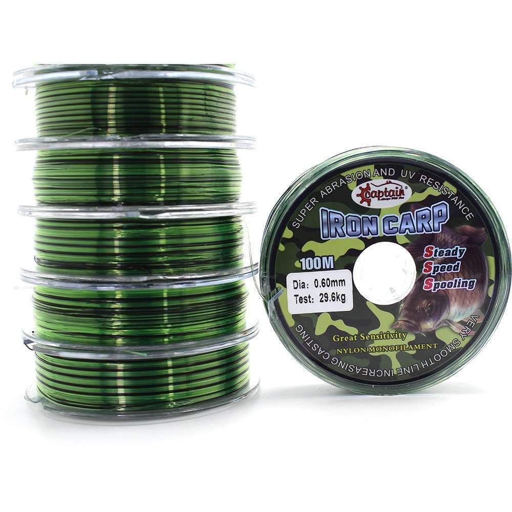 Captain İron Carp 100mt Monofilament Misina Kamuflaj - Standart - 0.60 MM