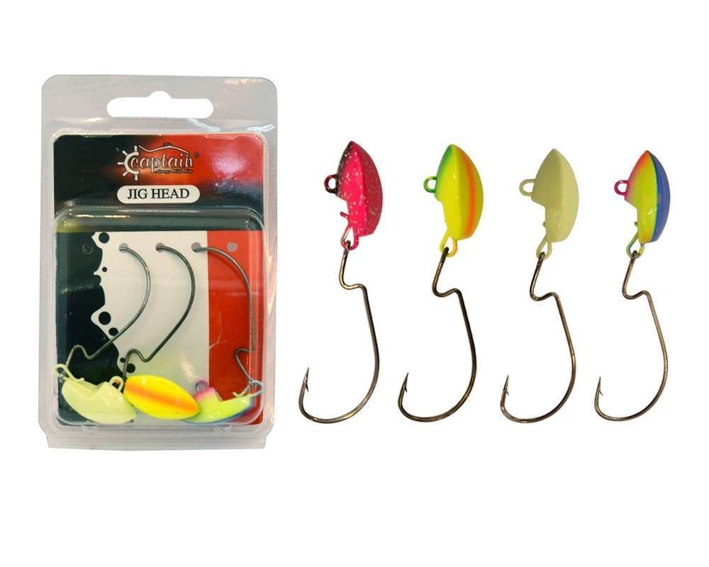 Captain Jig Head Current Offset İğneli Jig Head 3lü Mix Set - Standart - 14 GR