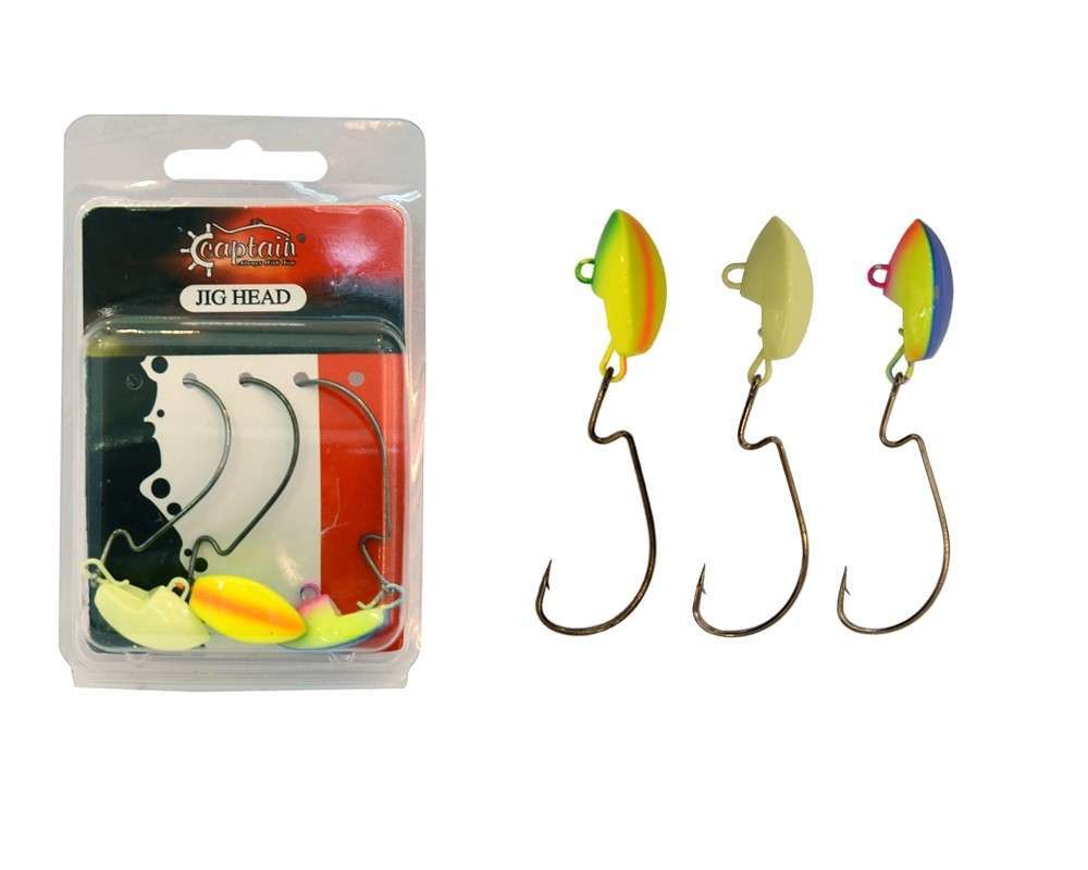 Captain Jig Head Current Offset İğneli Jig Head 3lü Mix Set - Standart - 14 GR