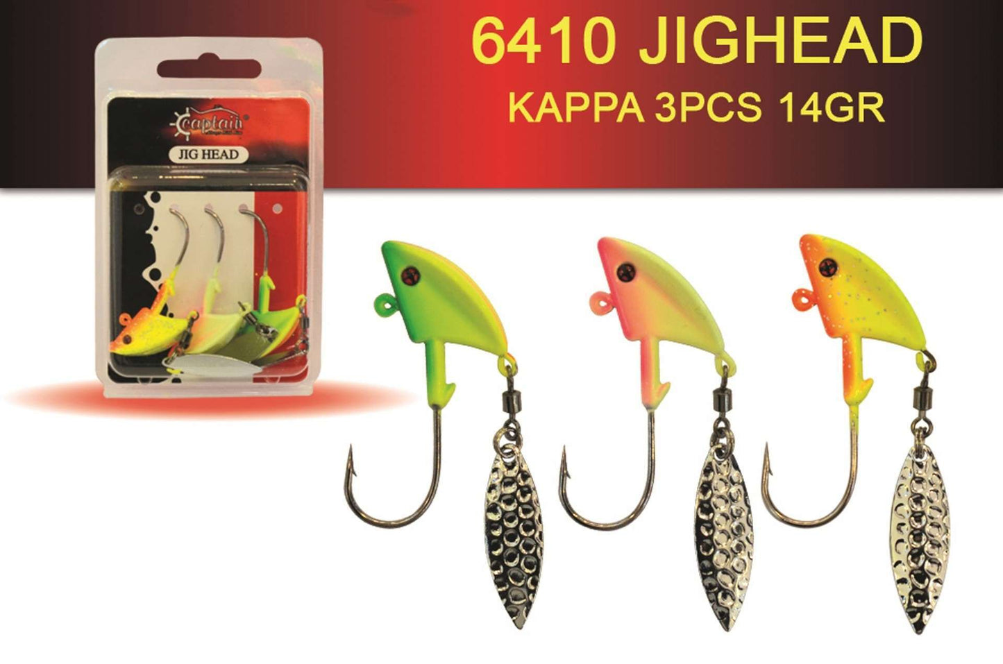 Captain Jig Head Kappa 3lü Mix Set Kaşıklı Jig Head - Standart - 14 GR