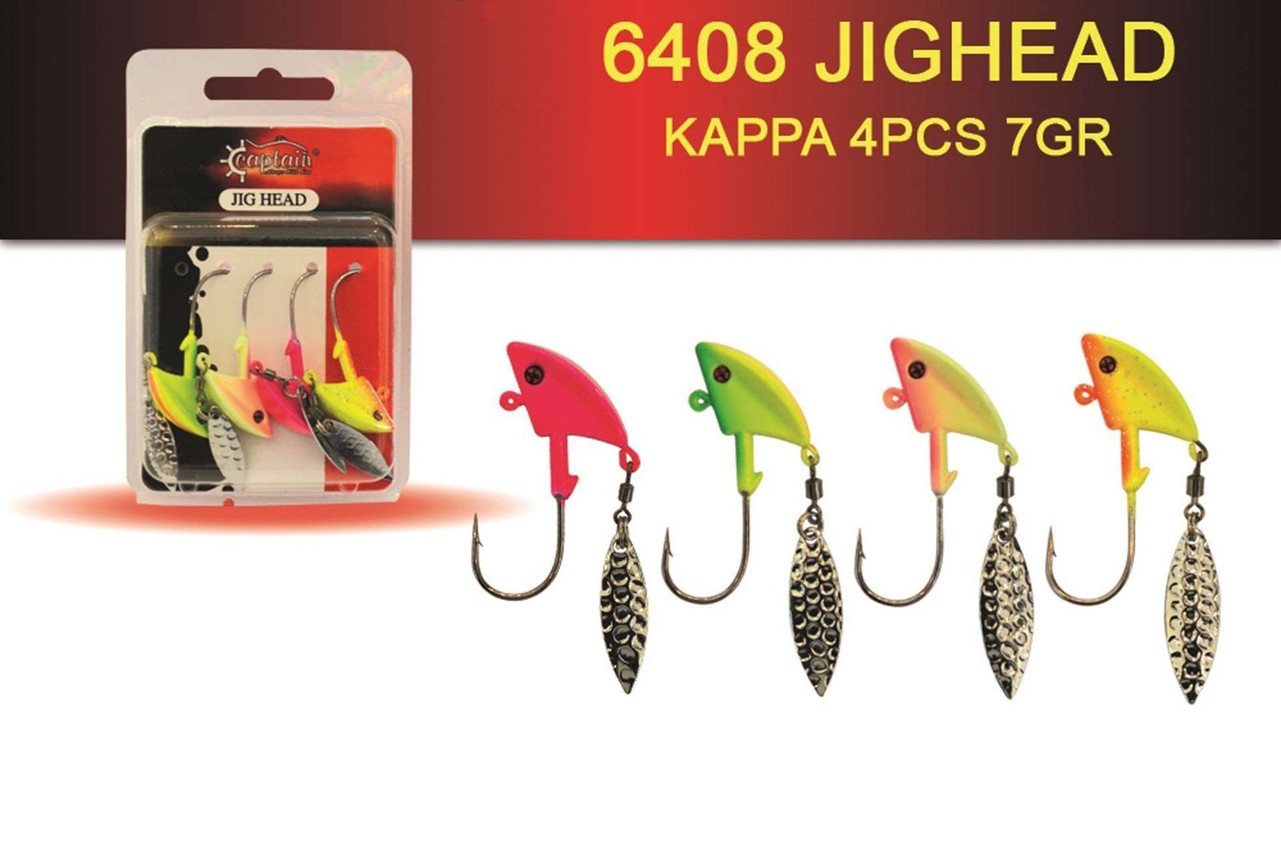Captain Jig Head Kappa 4lü Mix Set Kaşıklı Jig Head - Standart - 7 GR