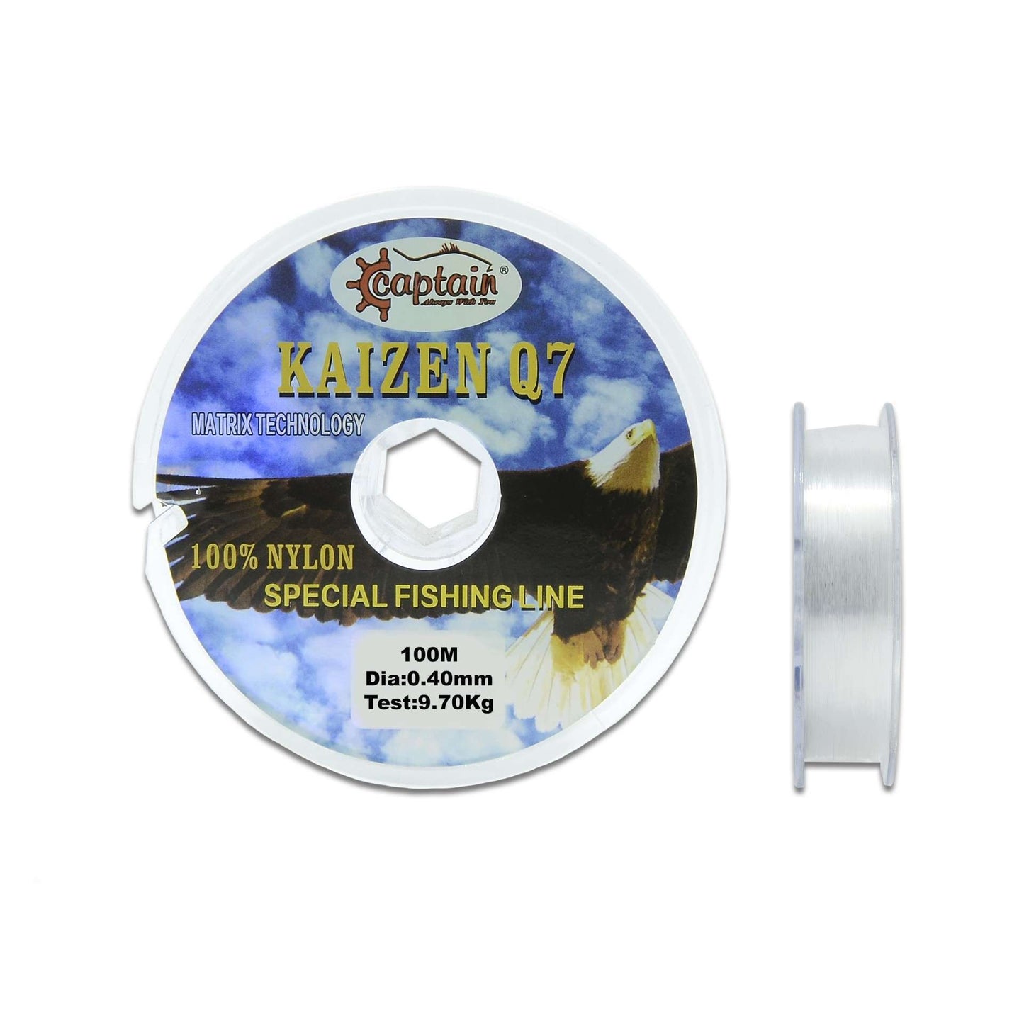 Captain Q7 Kaizen 100mt Monofilament Misina Beyaz - Standart - 0.14 MM