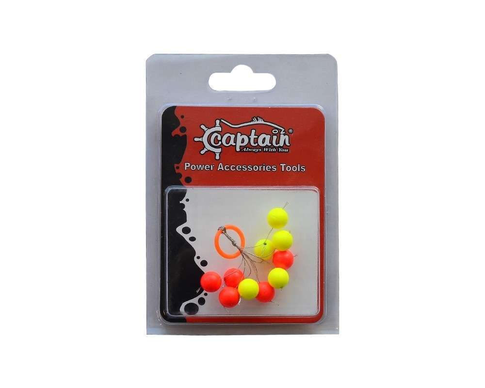 Captain Renkli Köpük Boncuk Oval 10lu Paket - Standart - 13 MM