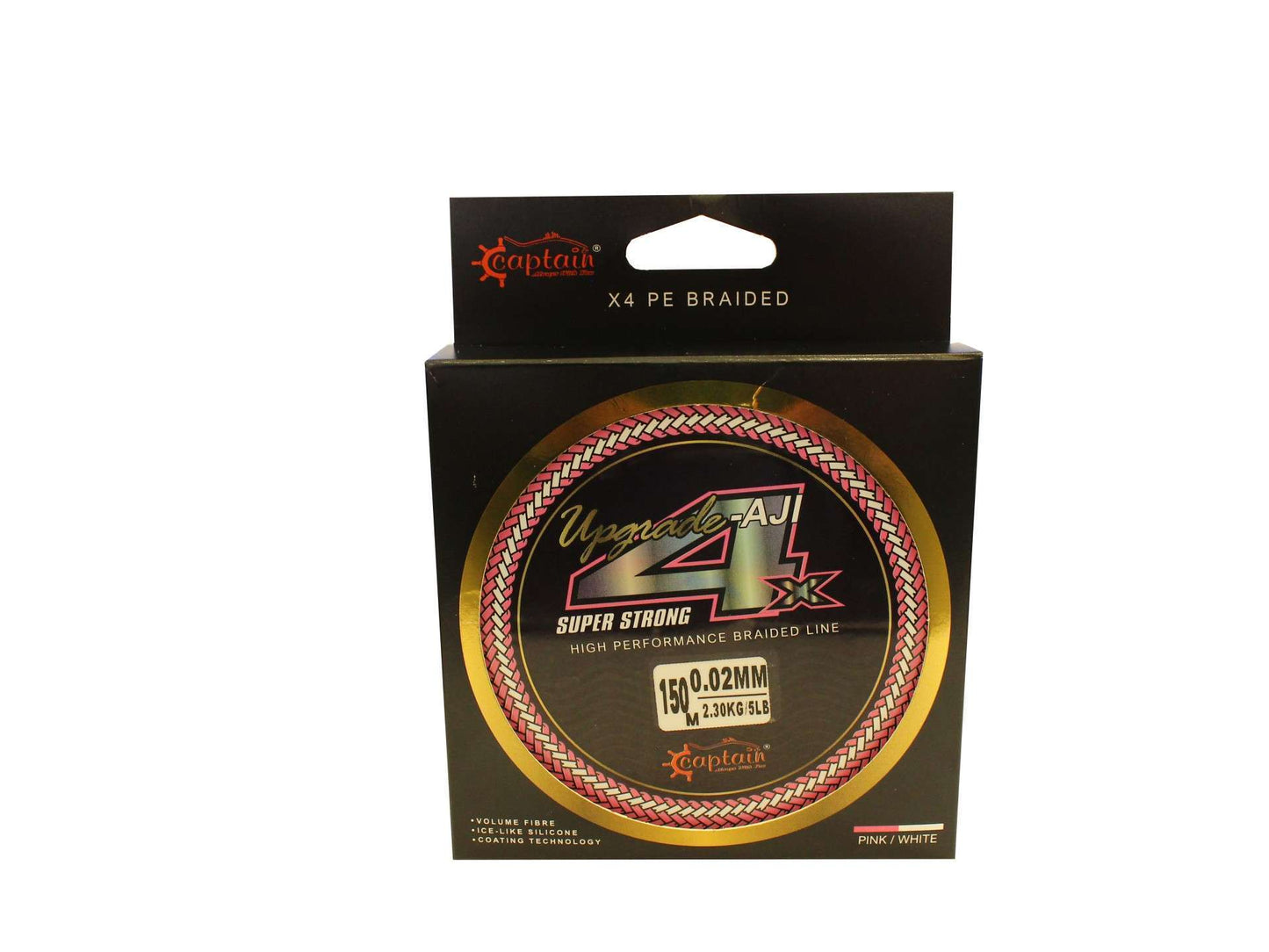 Captain Upgrade Aji PE 4X Slicone Coating İp Misina 150mt Pink White - Standart - 0.06 MM
