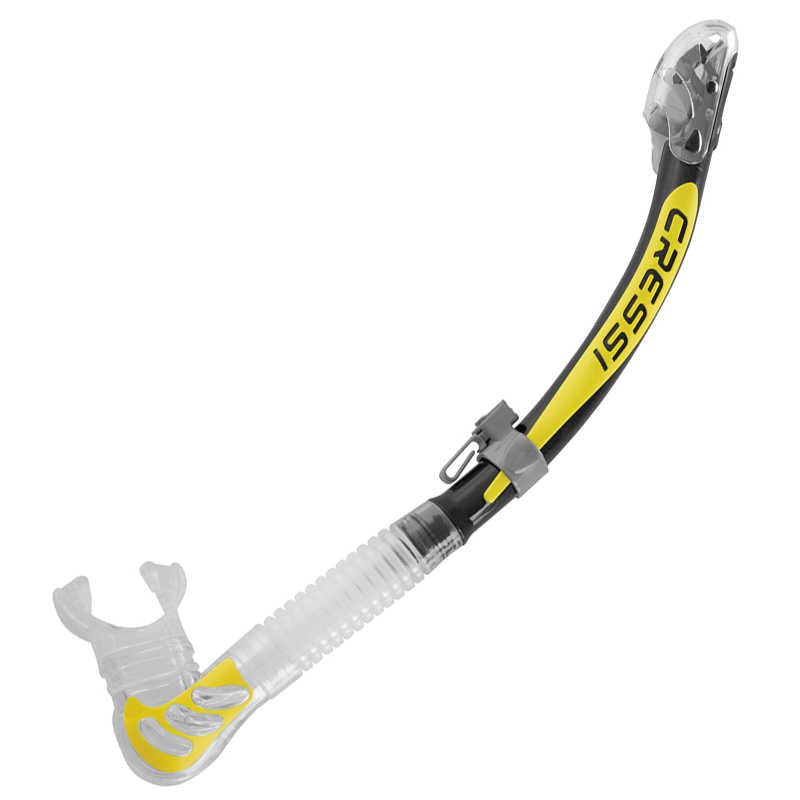 Cressi Alpha Ultra Dry Şnorkel - CLEAR-BLACK-YELLOW