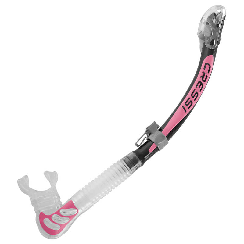 Cressi Alpha Ultra Dry Şnorkel - CLEAR-BLACK-PINK