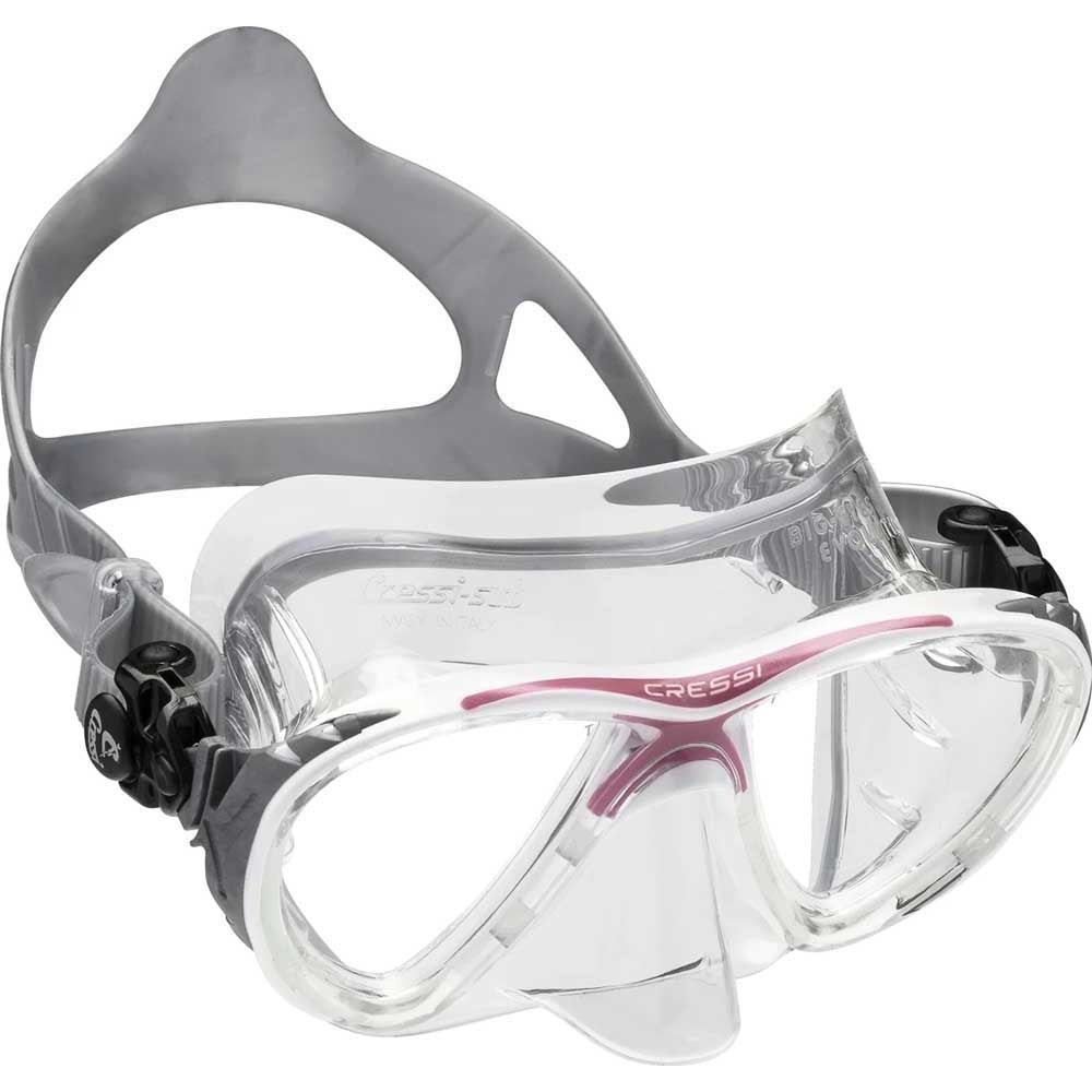 Cressi Big Eyes Evolution Crystal Dalış Maskesi - CLEAR-PINK