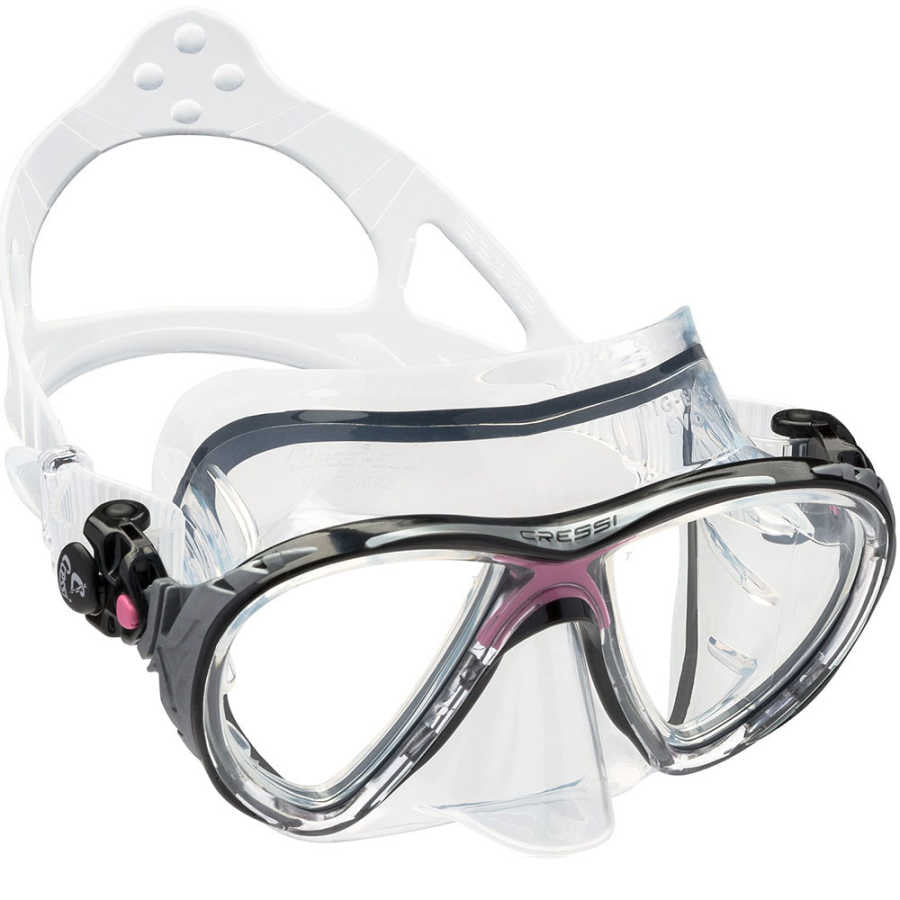 Cressi Big Eyes Evolution Dalış Maskesi - CLEAR-CLEAR-PINK