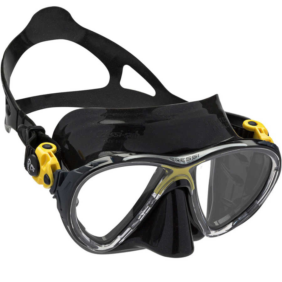 Cressi Big Eyes Evolution Dalış Maskesi - BLACK-YELLOW