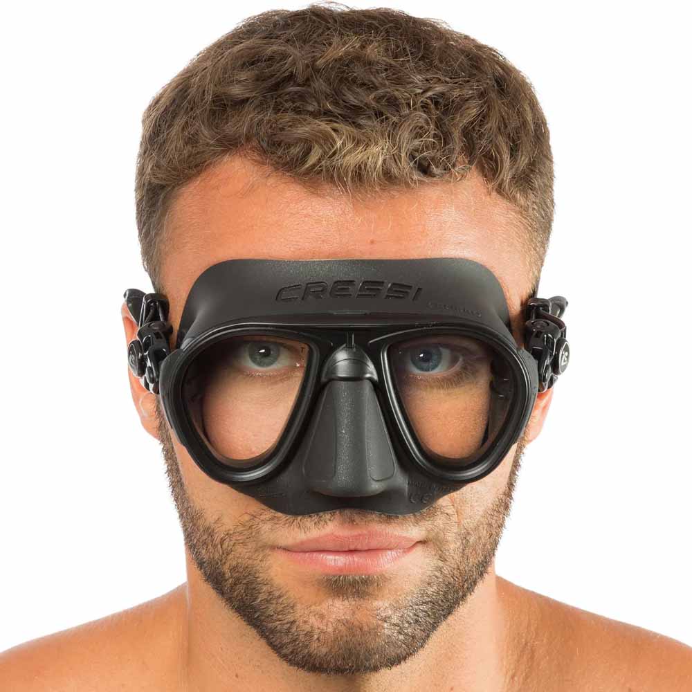 Cressi Calibro Dalış Maskesi - BLACK-BLACK