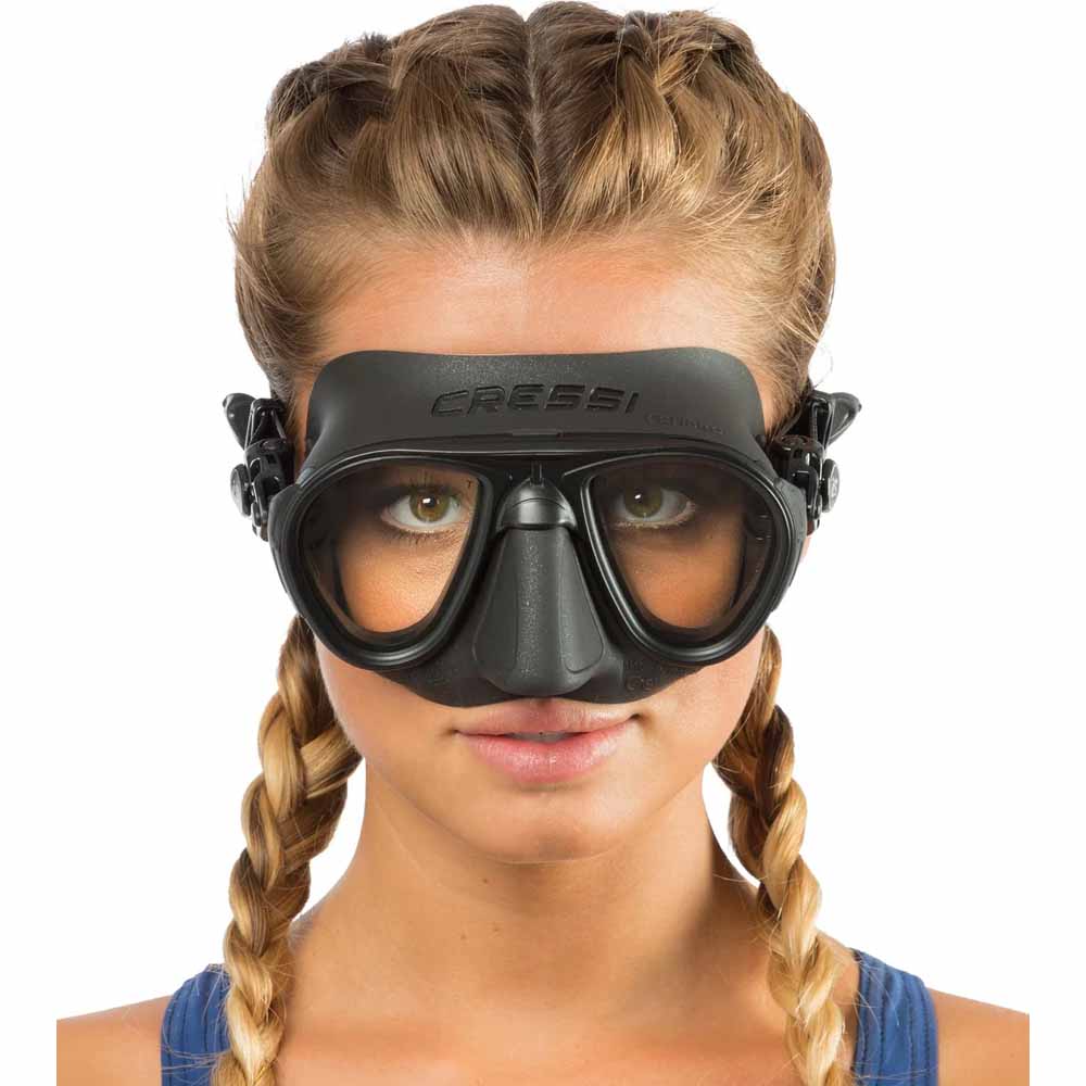 Cressi Calibro Dalış Maskesi - BLACK-BLACK