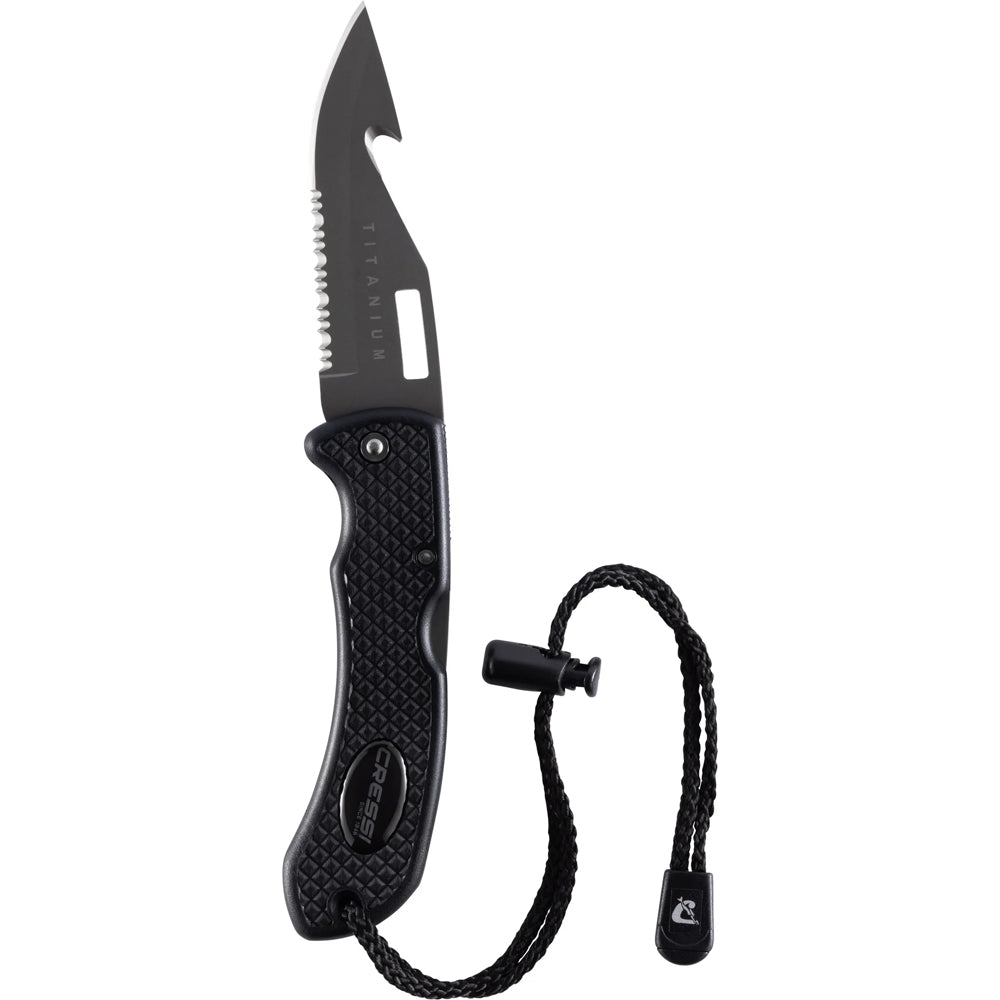 Cressi Chaku Paslanmaz Çelik Dalış Bıçağı - BLACK - TITANIUM