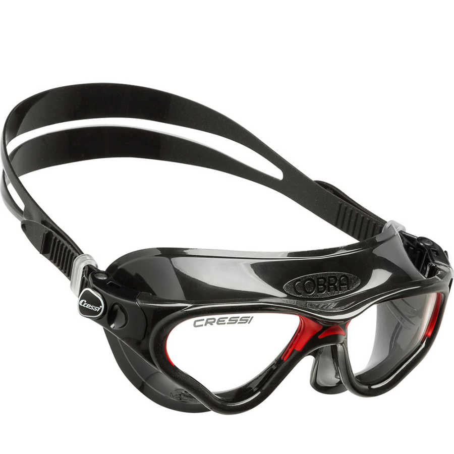 Cressi Cobra Deniz Gözlüğü - CLEAR-BLACK-BLACK RED