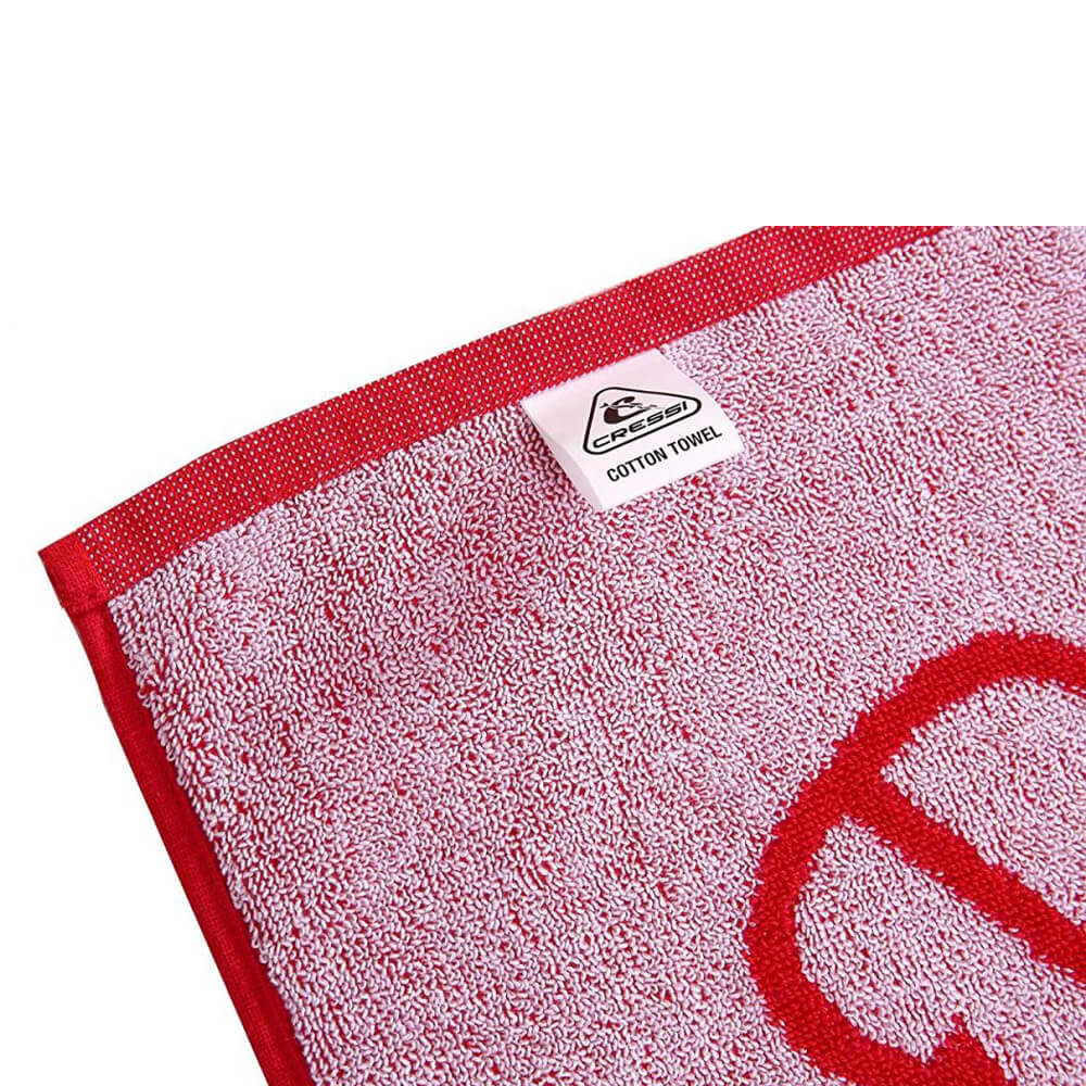 Cressi Cotton Frame Yüzde Yüz Pamuklu Plaj Havlusu - RED - 90X180CM