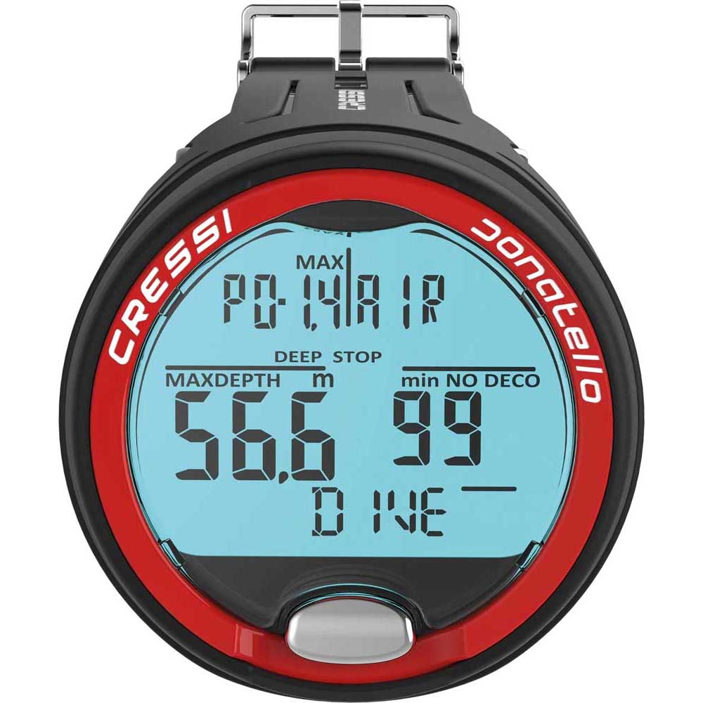 Cressi Donatello Diving Computer - BLACK - RED