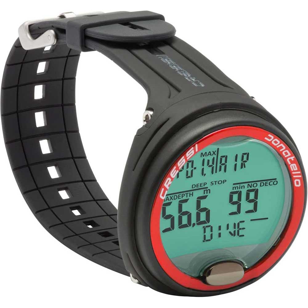 Cressi Donatello Diving Computer - BLACK - RED