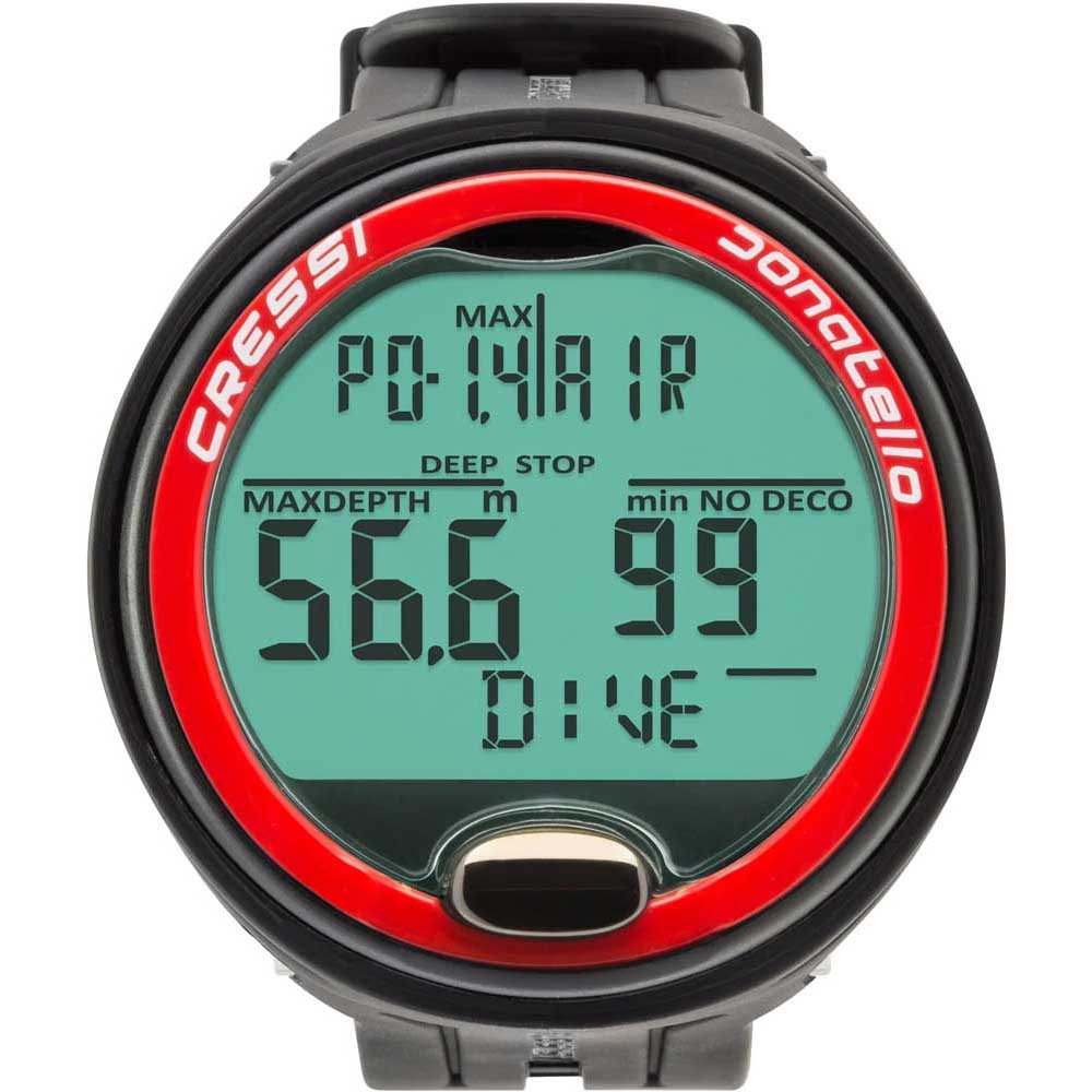 Cressi Donatello Diving Computer - BLACK - RED