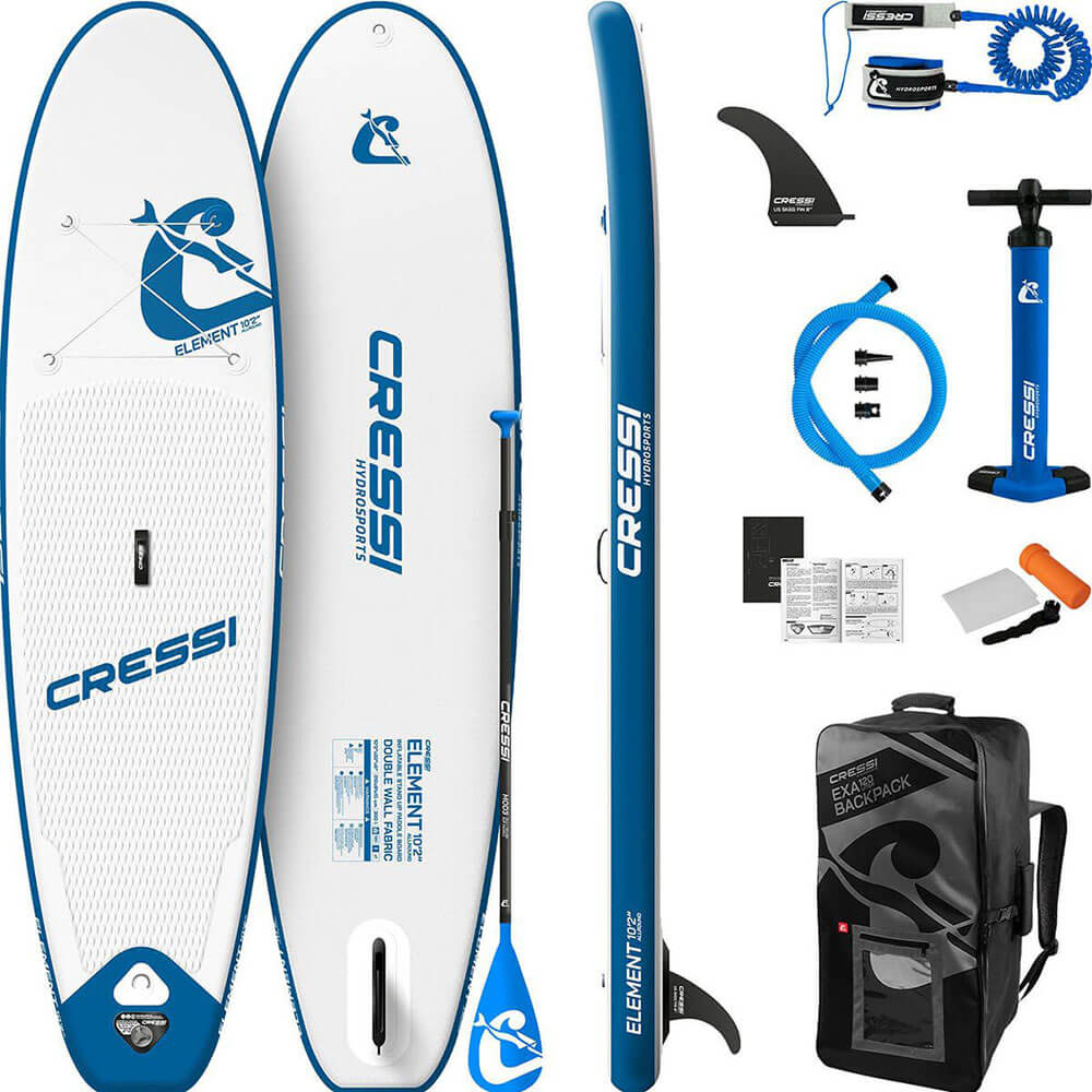 Cressi Element Şişirilebilir Stand Up Paddle (I-SUP) - WHITE-BLUE - 310CM