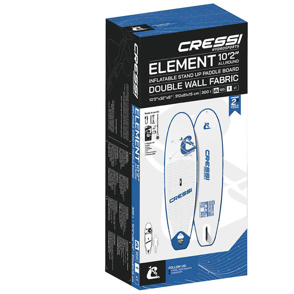 Cressi Element Şişirilebilir Stand Up Paddle (I-SUP) - WHITE-BLUE - 310CM