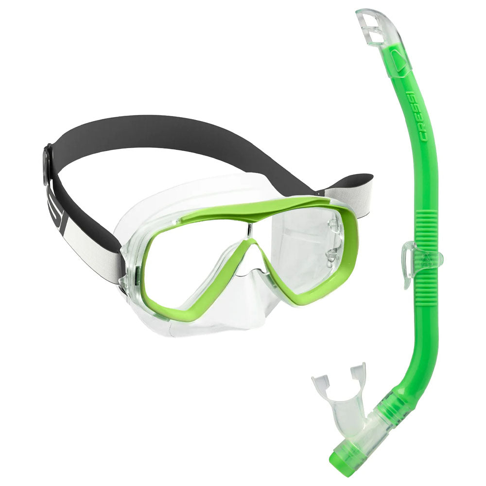 Cressi Estrella - Top Maske Şnorkel Çocuk Seti - GREEN