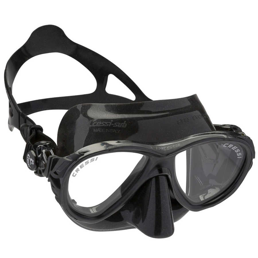 Cressi Eyes Evolution Crystal Dalış Maskesi - BLACK-BLACK
