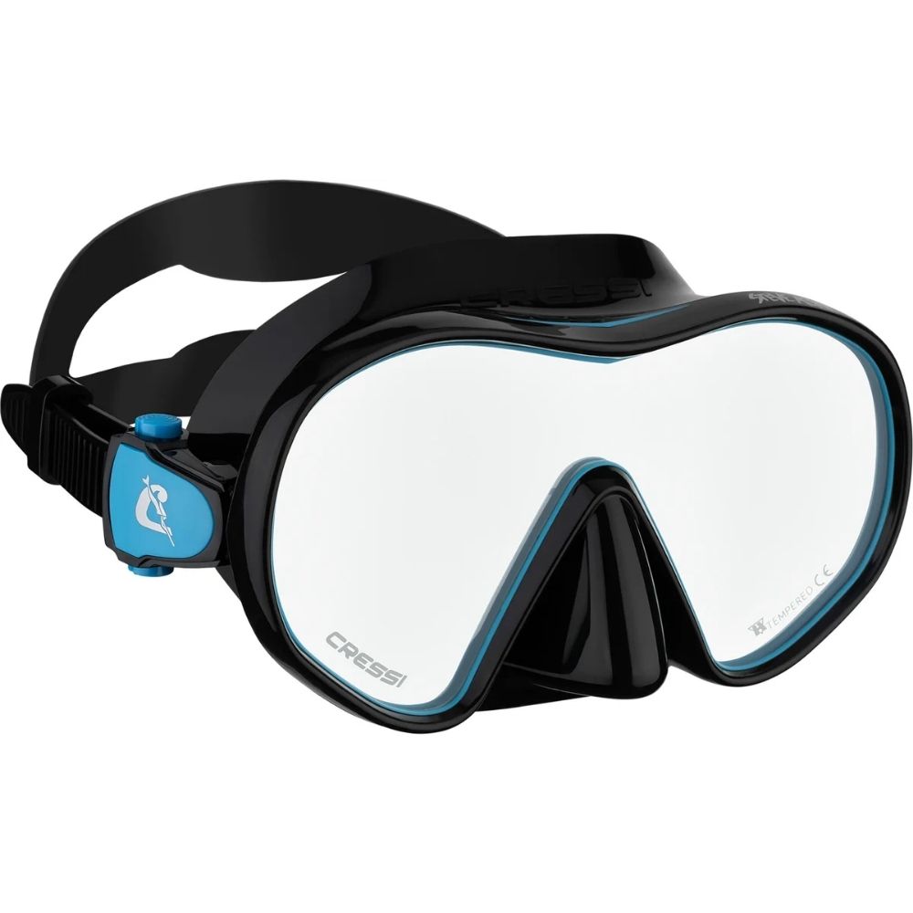 Cressi F-Dual Supernova Maske Şnorkel Seti - BLACK/TURQUOISE