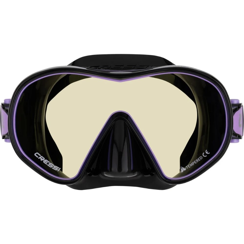 Cressi F-Dual Supernova Maske Şnorkel Seti - BLACK/LILAC