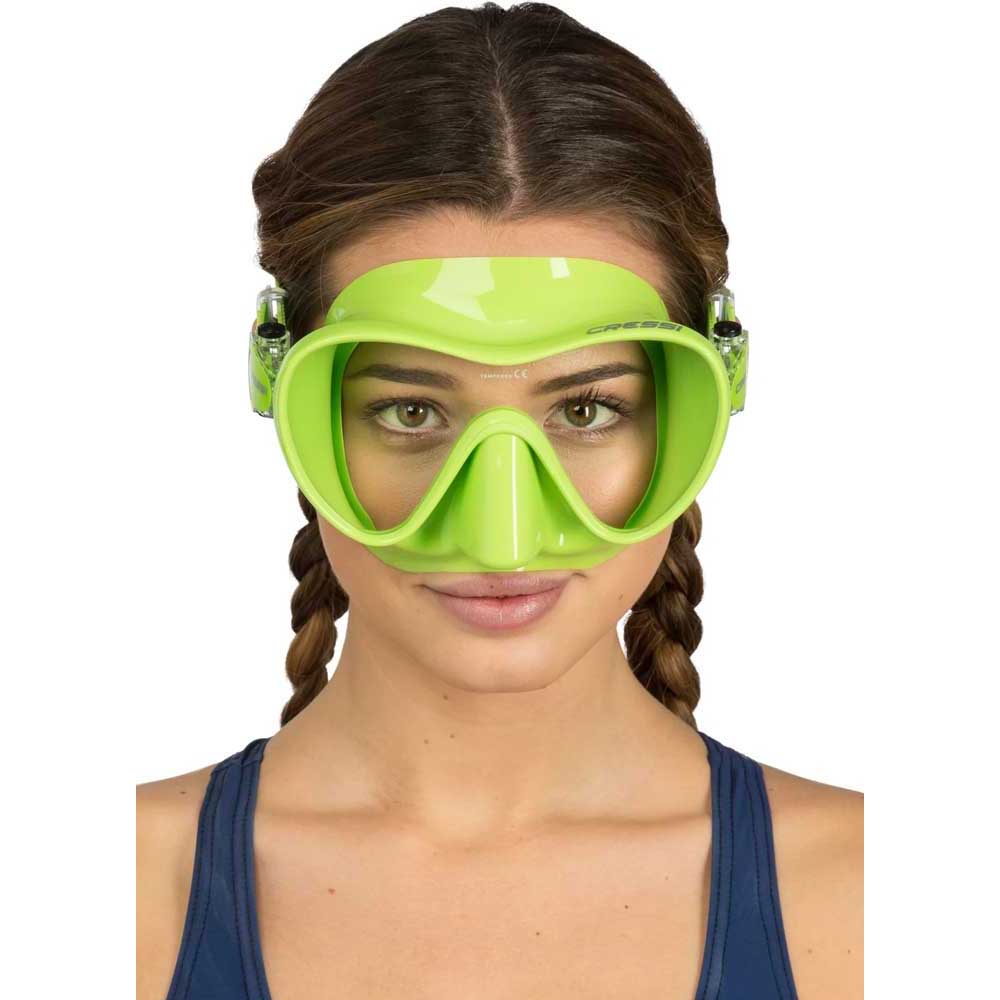 Cressi F1 Frameless Dalış Maskesi - LIME - YETİŞKİN