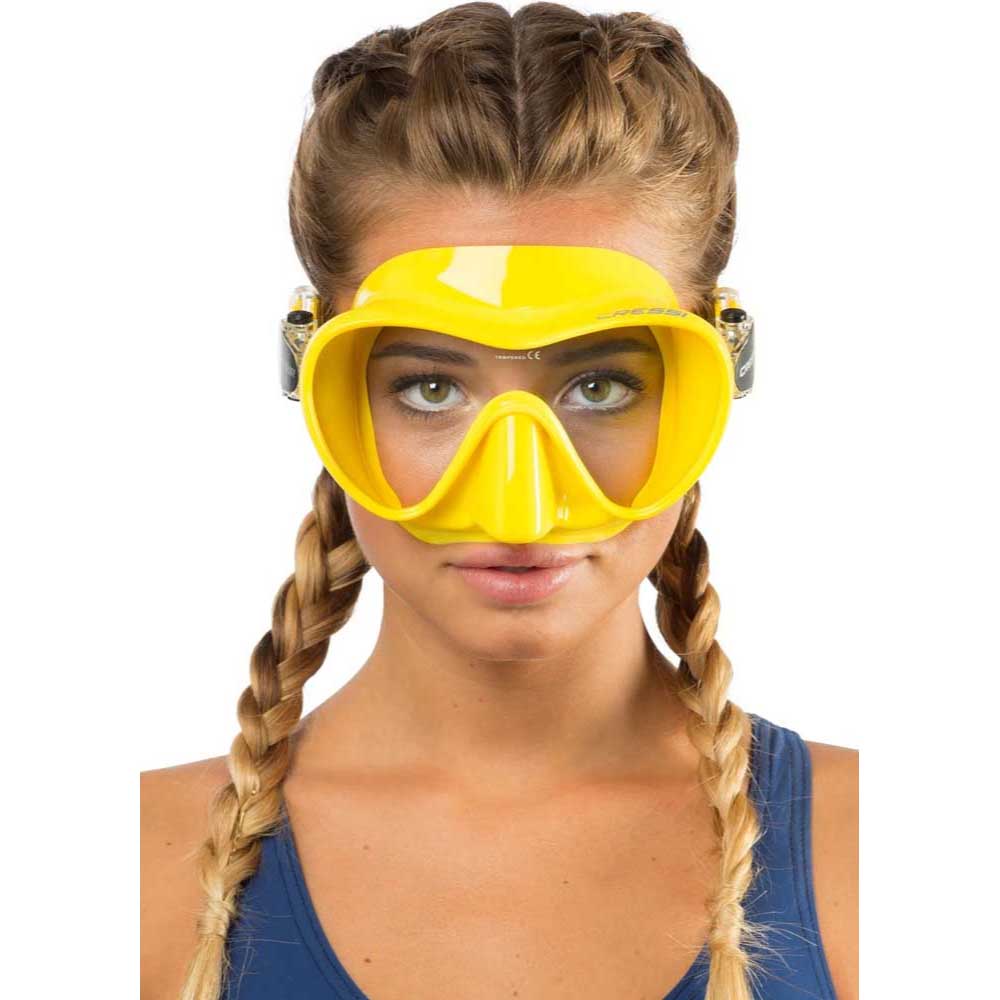 Cressi F1 Frameless Dalış Maskesi - YELLOW-YELLOW - YETİŞKİN