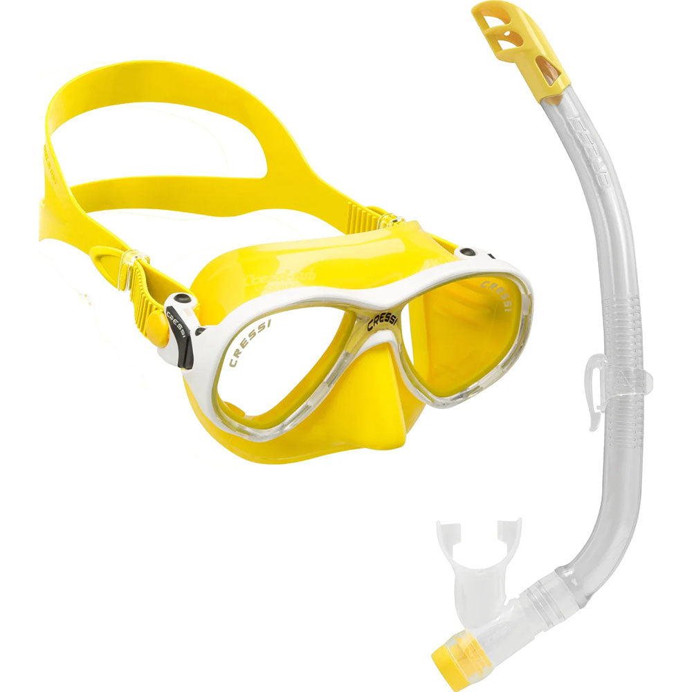Cressi Junior Marea Maske Top Şnorkel Seti - YELLOW