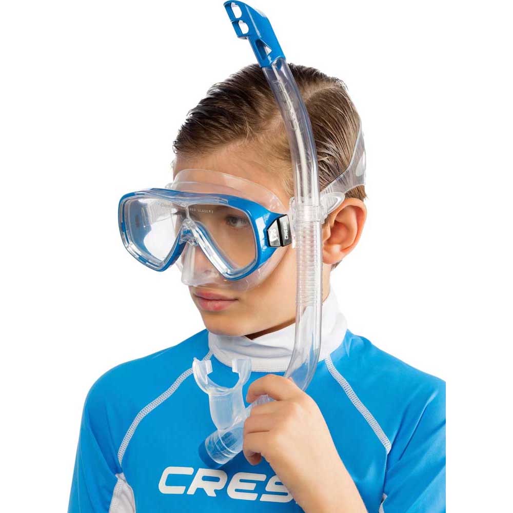 Cressi Junior Ondina Maske Top Şnorkel Seti - CLEAR-BLUE