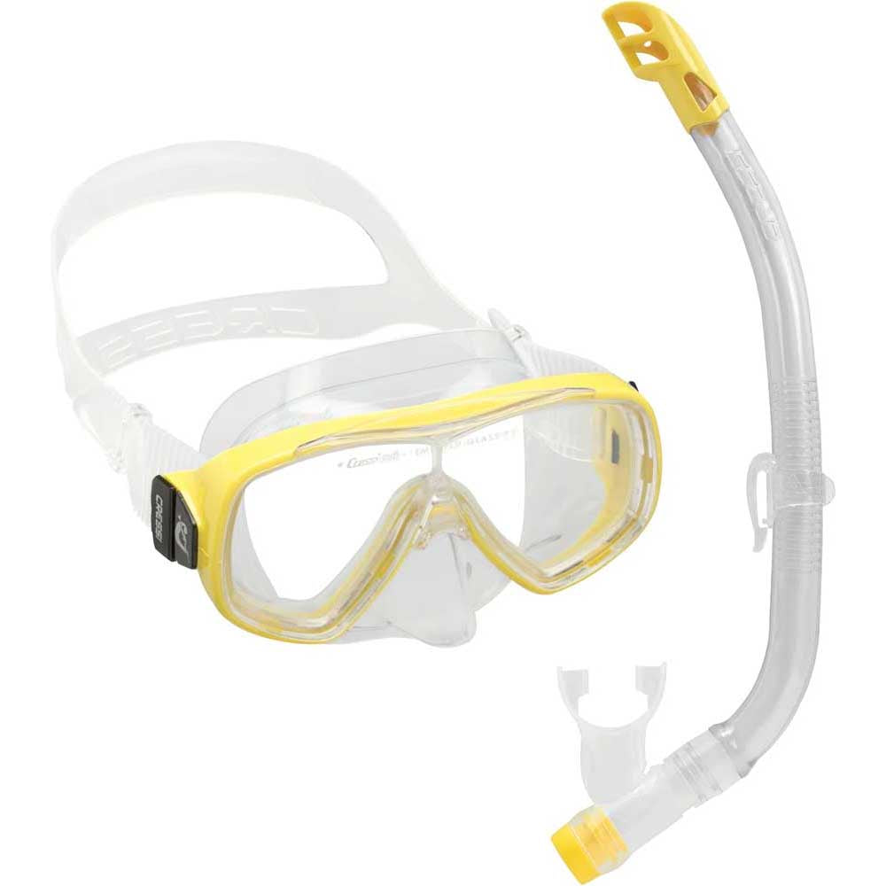 Cressi Junior Ondina Maske Top Şnorkel Seti - CLEAR-YELLOW