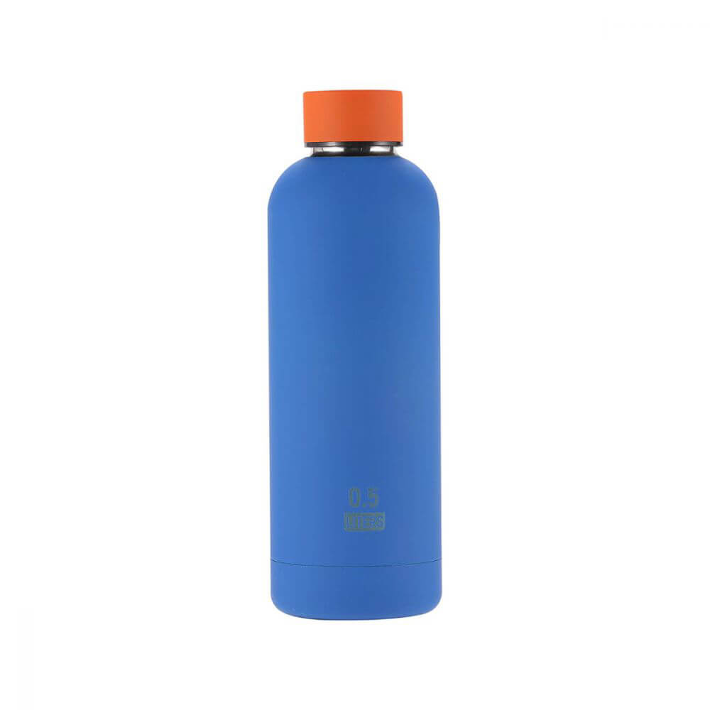 Cressi Kauçuk Kaplı Termal Suluk - MAVİ - TURUNCU - 500 ML