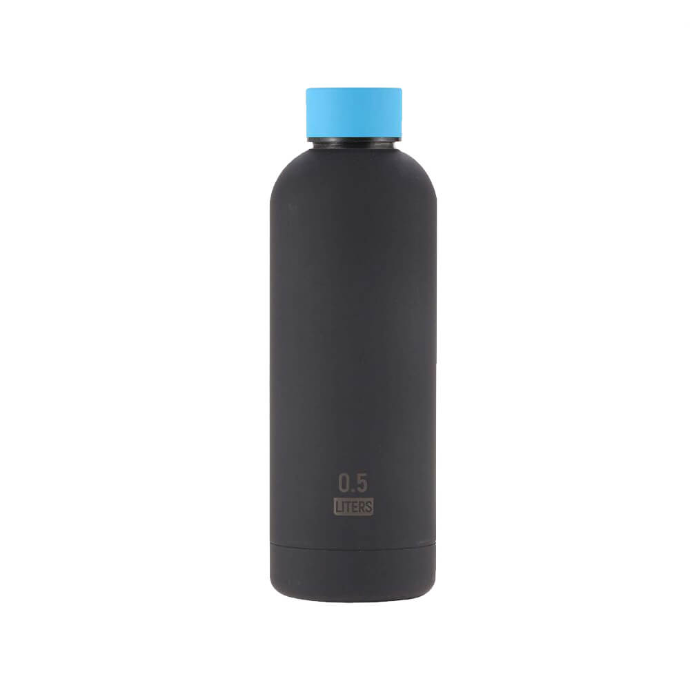 Cressi Kauçuk Kaplı Termal Suluk - SİYAH - MAVİ - 500 ML