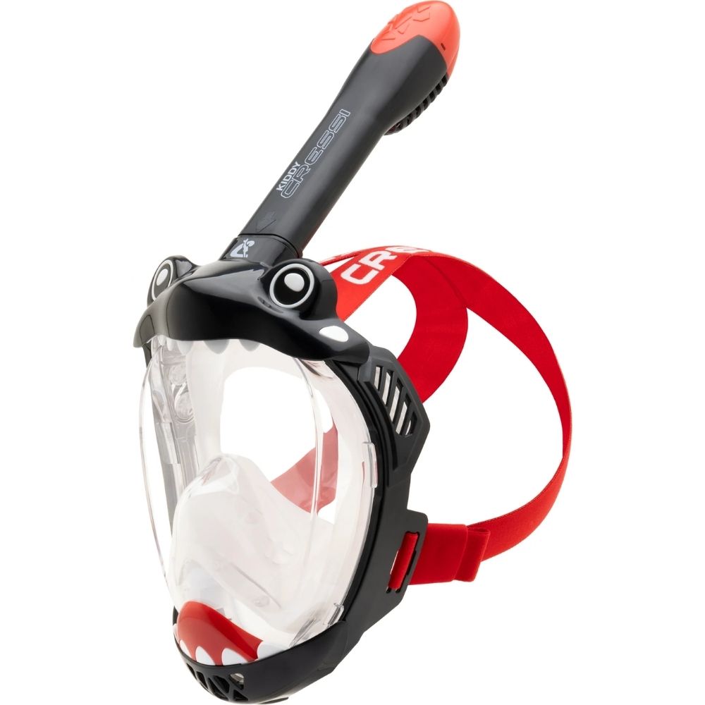 Cressi Kiddy Çocuk Dalış Maskesi - BLACK-CLEAR-RED
