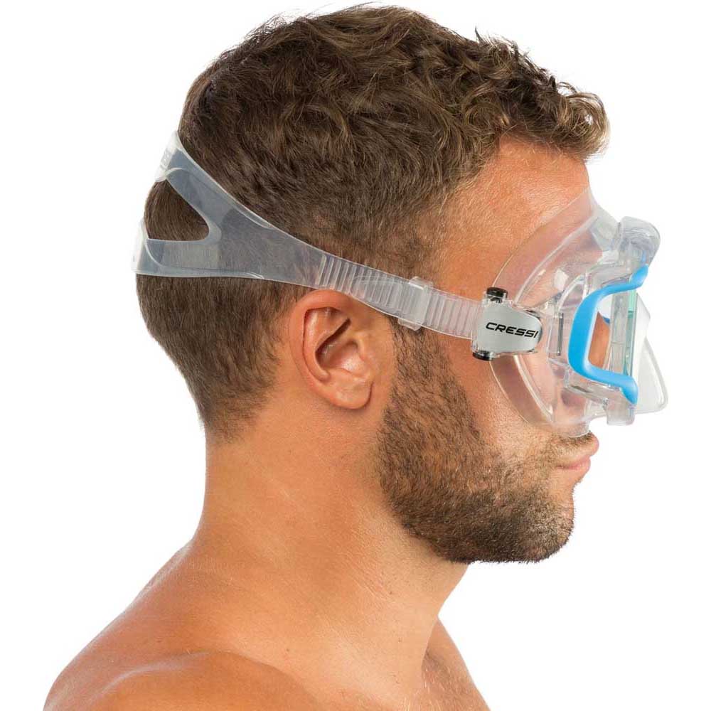 Cressi Liberty Triside Dalış Maskesi - CLEAR - BLUE - SILVER
