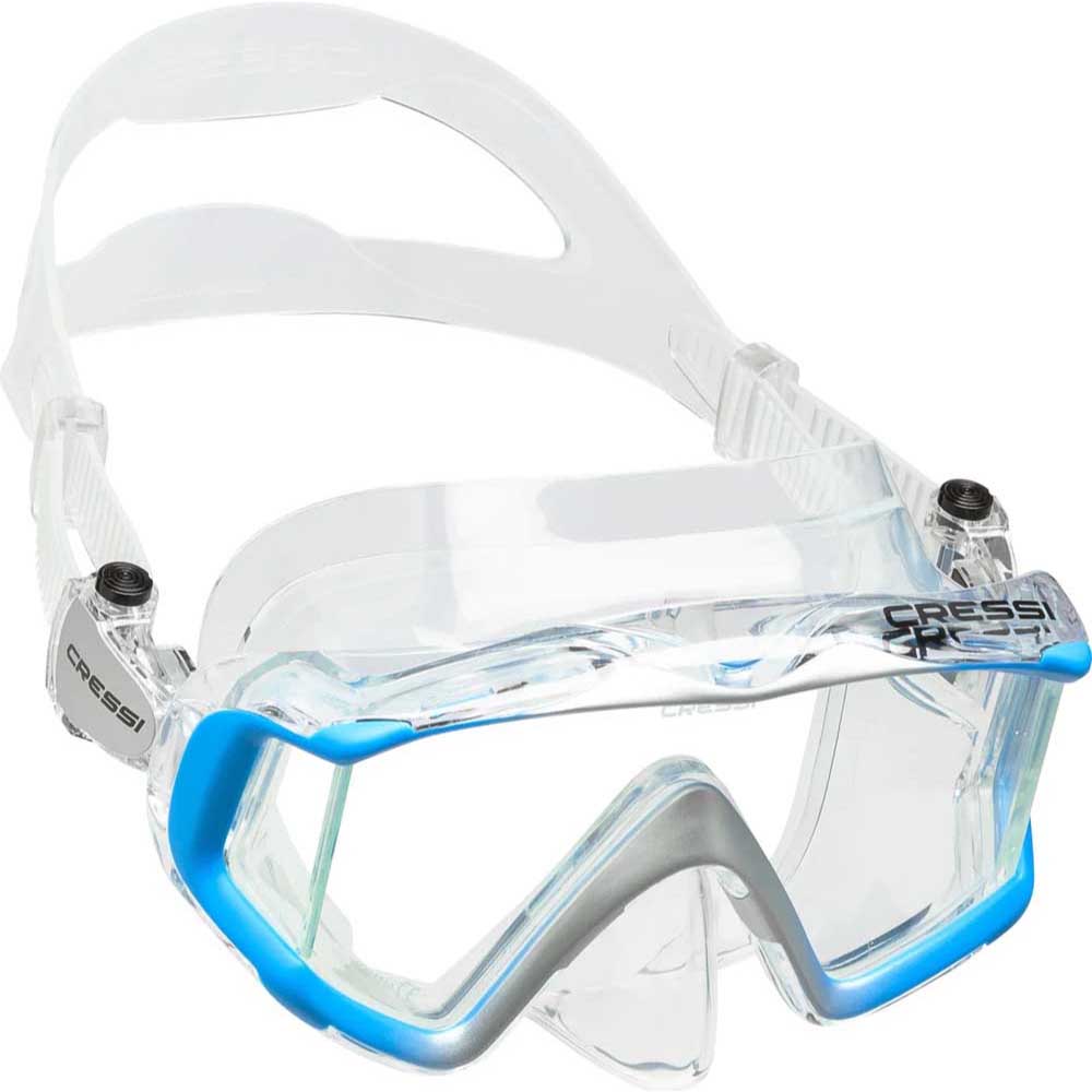 Cressi Liberty Triside Dalış Maskesi - CLEAR - BLUE - SILVER