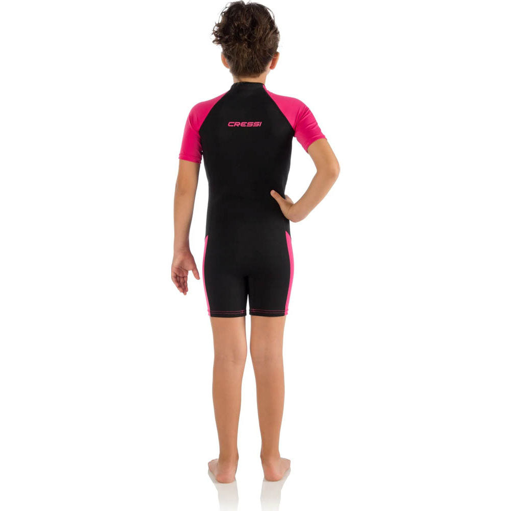 Cressi Little Shark Junior Shorty Dalış Elbisesi - BLACK / PINK - 2MM - 11/12 YAŞ