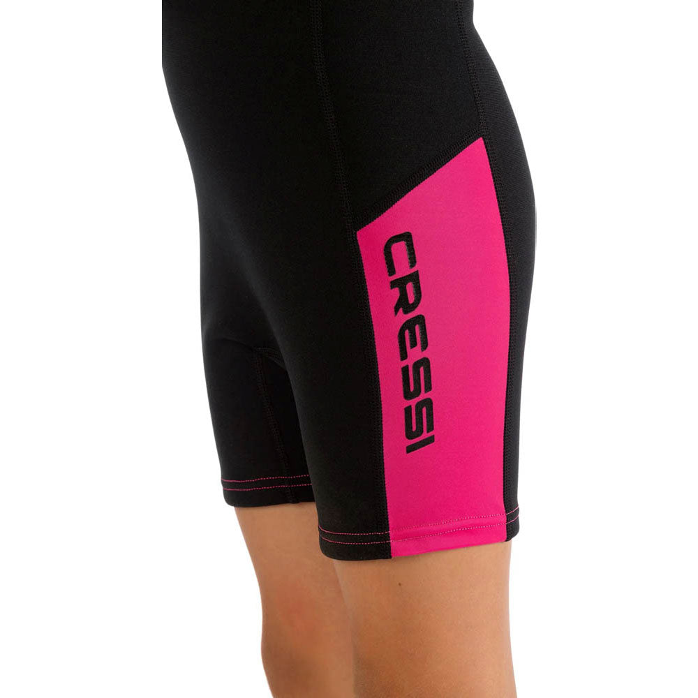 Cressi Little Shark Junior Shorty Dalış Elbisesi - BLACK / PINK - 2MM - 3/4 YAŞ