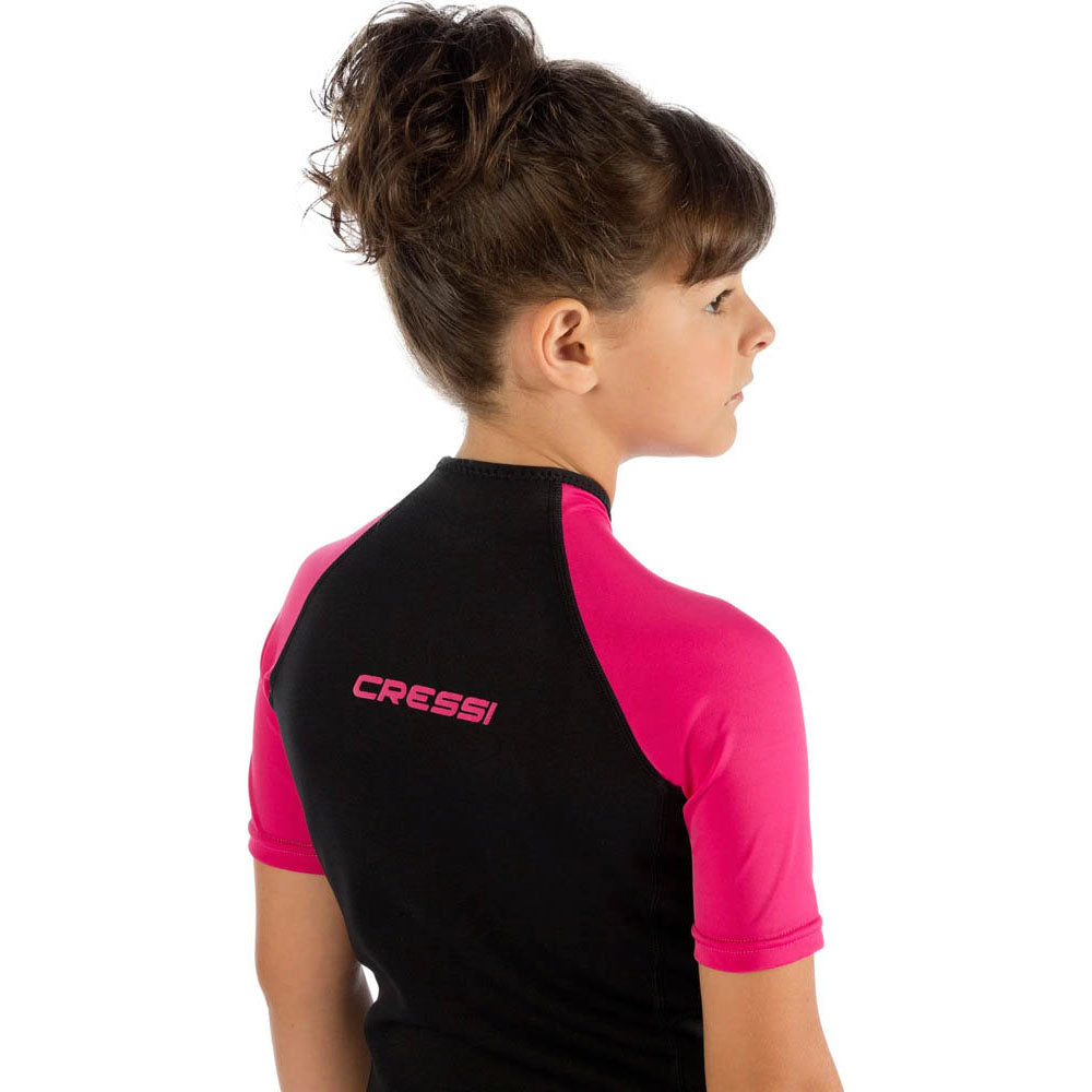 Cressi Little Shark Junior Shorty Dalış Elbisesi - BLACK / PINK - 2MM - 5/6 YAŞ