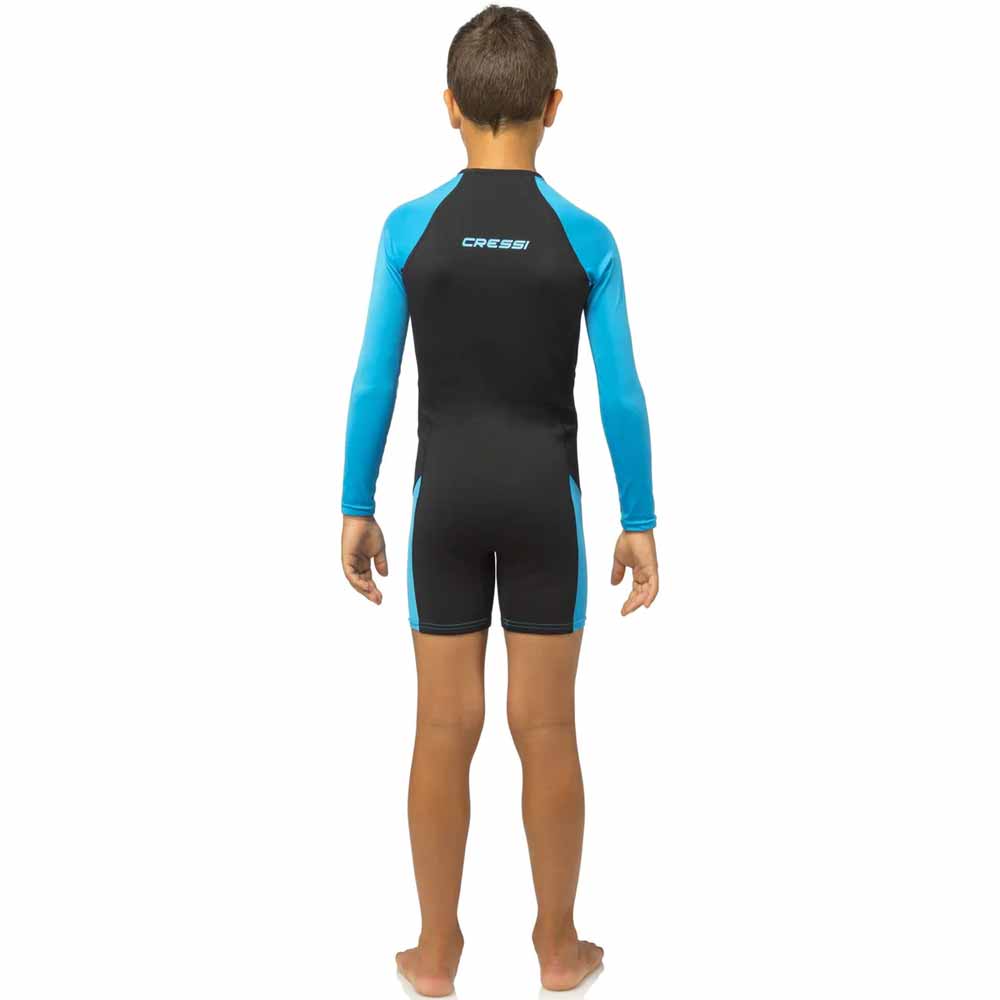 Cressi Little Shark Junior Shorty LS Dalış Elbisesi - BLACK / BLUE - 2MM - 11/12 YAŞ