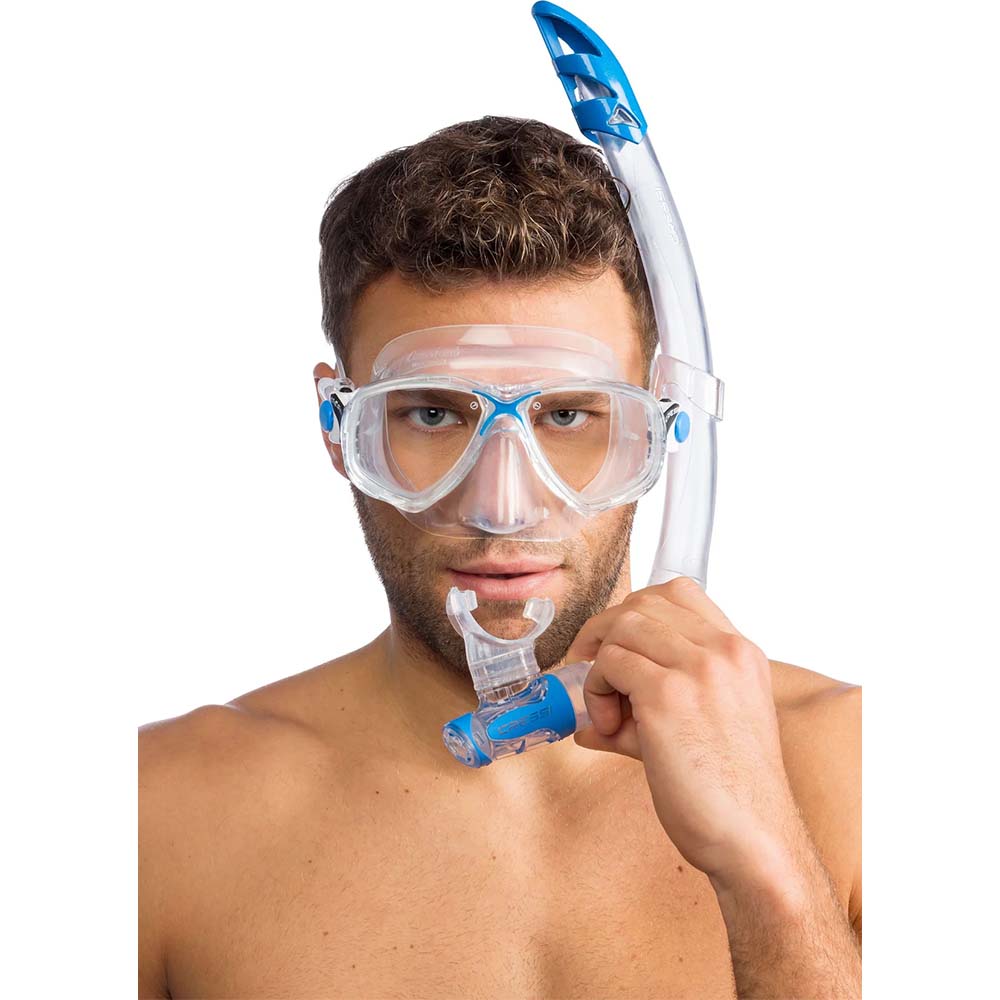 Cressi Marea Maske Gamma Şnorkel Seti - CLEAR-BLUE